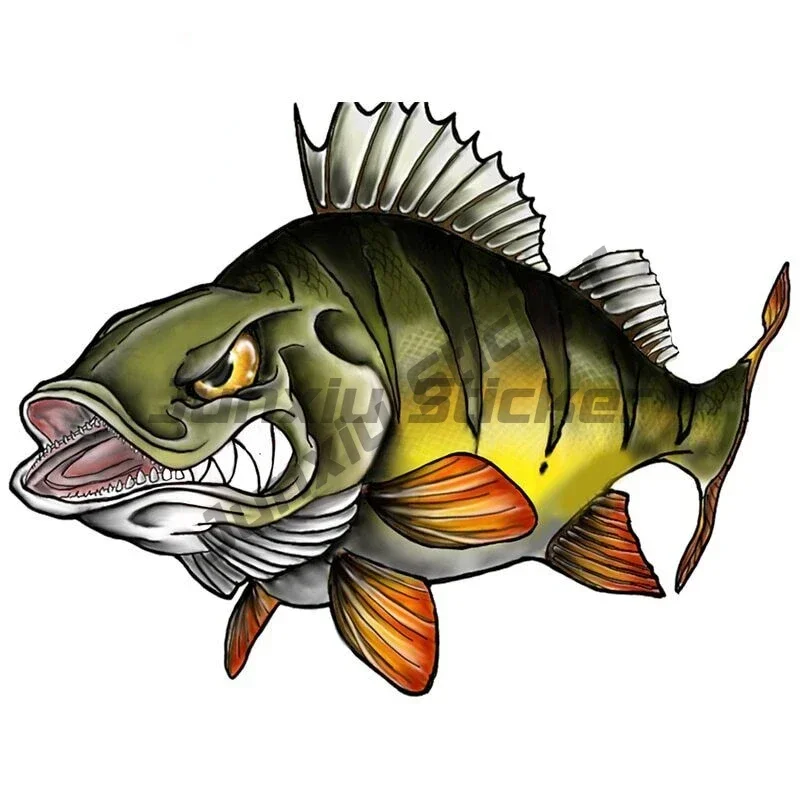 

Rainbow Trout Peacock Perch Fish Sea Fishing Car Sticker Computer Car Window ShipCar Bumper Vinyl Self-adhesive Decal