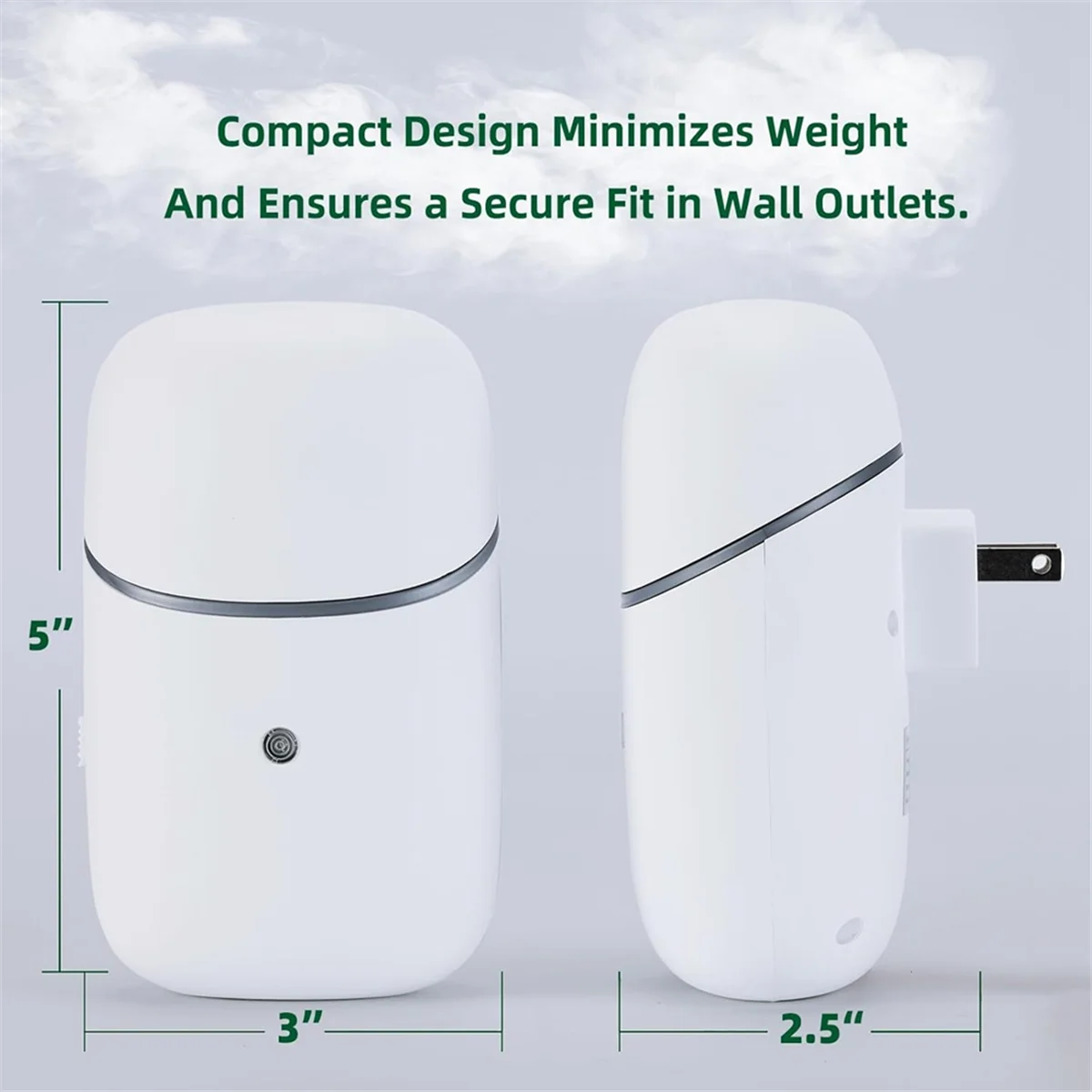 

A50ZZ Безводный диффузор, безводный диффузор эфирного масла, 10 мл, умная вилка для ароматерапии, настенный диффузор, вилка стандарта США