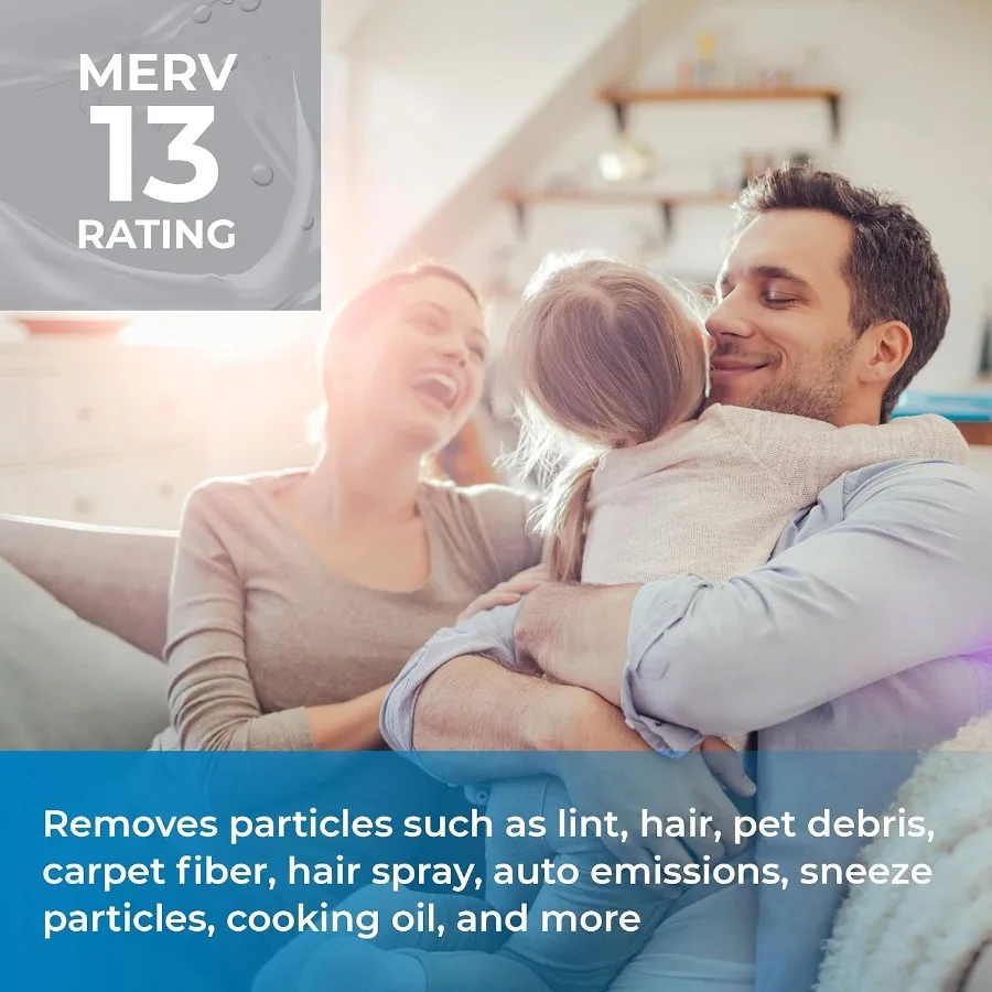 11,5x11,5x1 MERV 13 Filtri dell'aria pieghettati per sistemi HVAC - Confezione da 6 pezzi bianchi per la rimozione della polvere e del polline ad alta efficienza