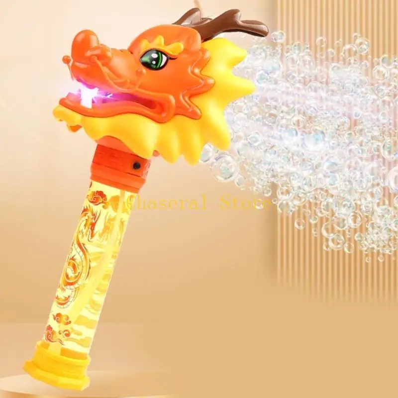 E7ce LED Dragon Bubble Machine Chinese Nieuwjarige festival Bubble Maker Toy Party Decor