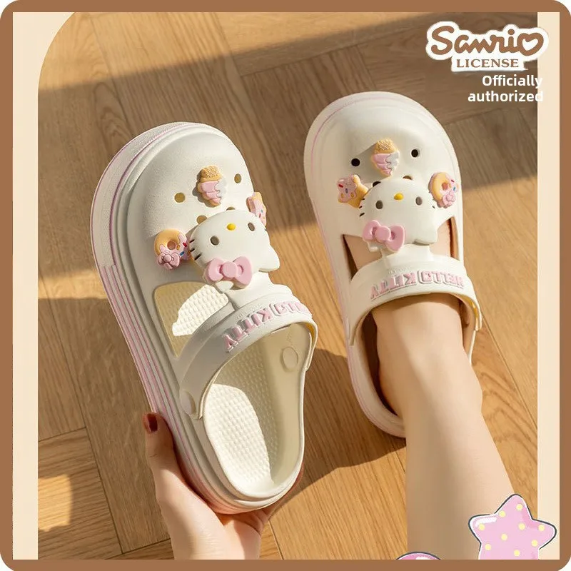 

Детские тапочки, домашняя обувь, зимняя обувь Cinnamoroll Kuromi для детей, теплая обувь с толстой подошвой, противоскользящая обувь розового и синего цвета, размер 38-41