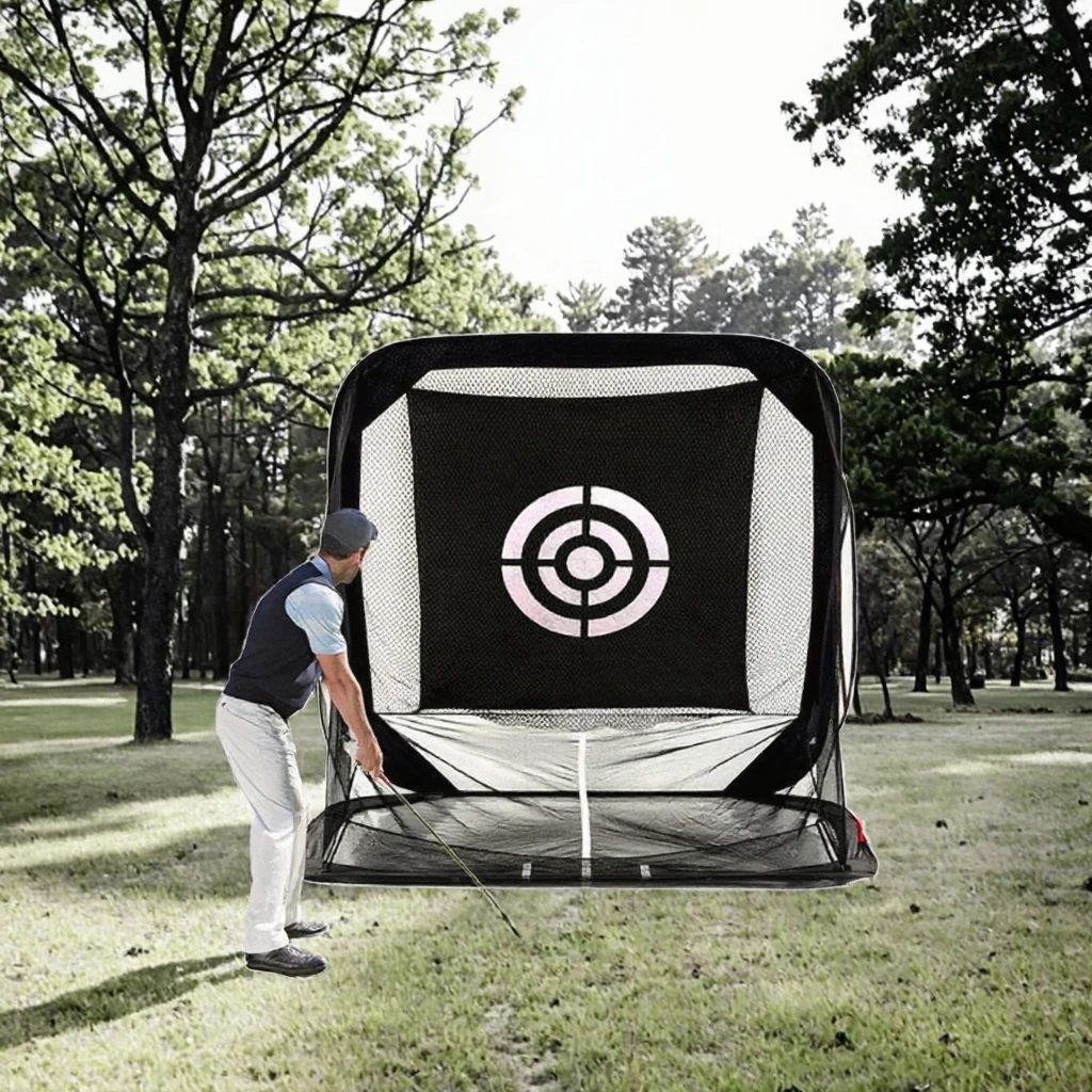 

Wholesale Foldable Nylon Golf Hitting Net Portable Outdoor Practice Net with Custom Logo Popular Style for Home Garden Sports