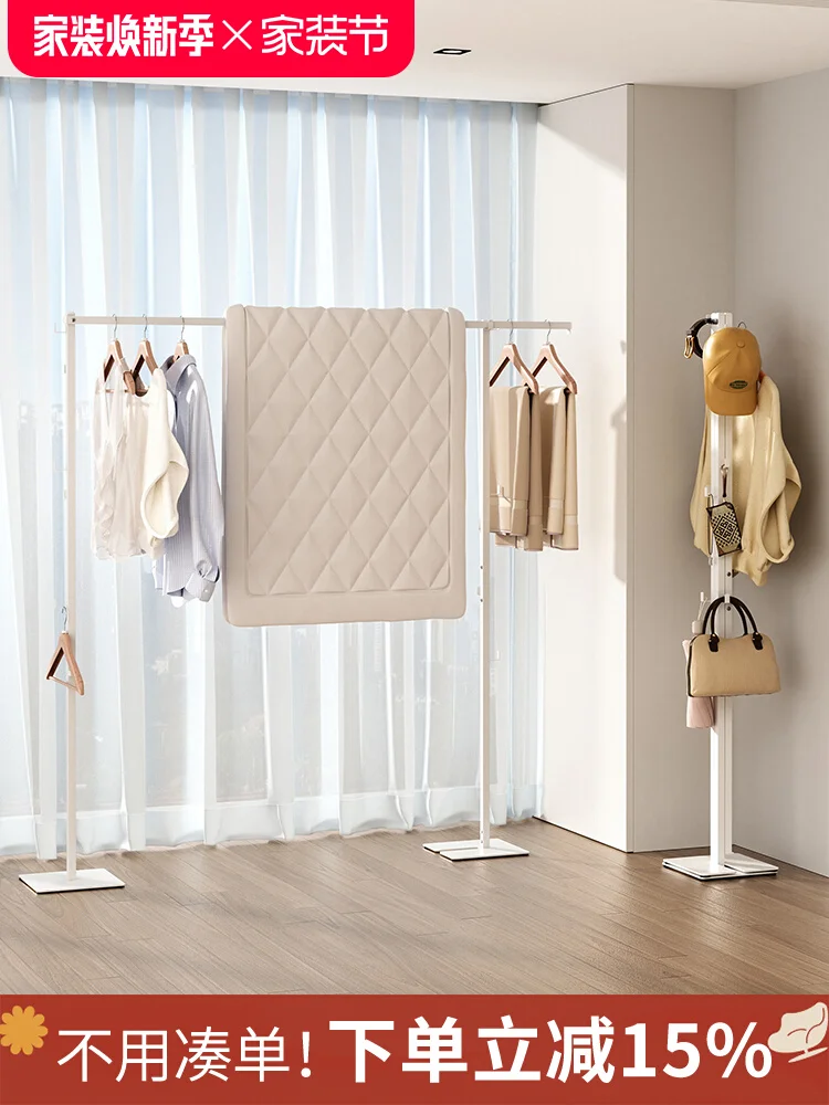 Simple hanger Removable drying rack Household floor-to-ceiling balcony Indoor and outdoor quilt drying rod Room coat