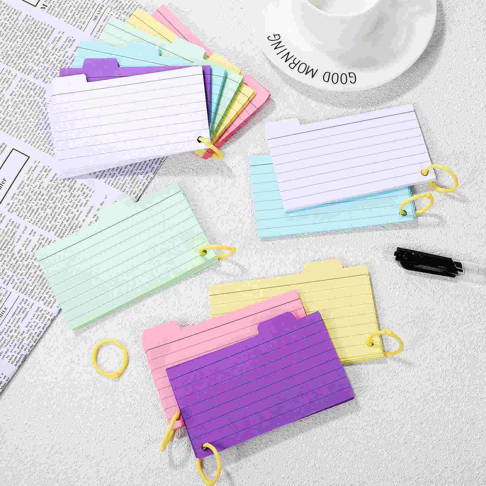 Imagem -05 - Espiral Notepads com Binder Memo Pads Forrado Flash Cards Anéis Pequeno Estudo Aprendizagem