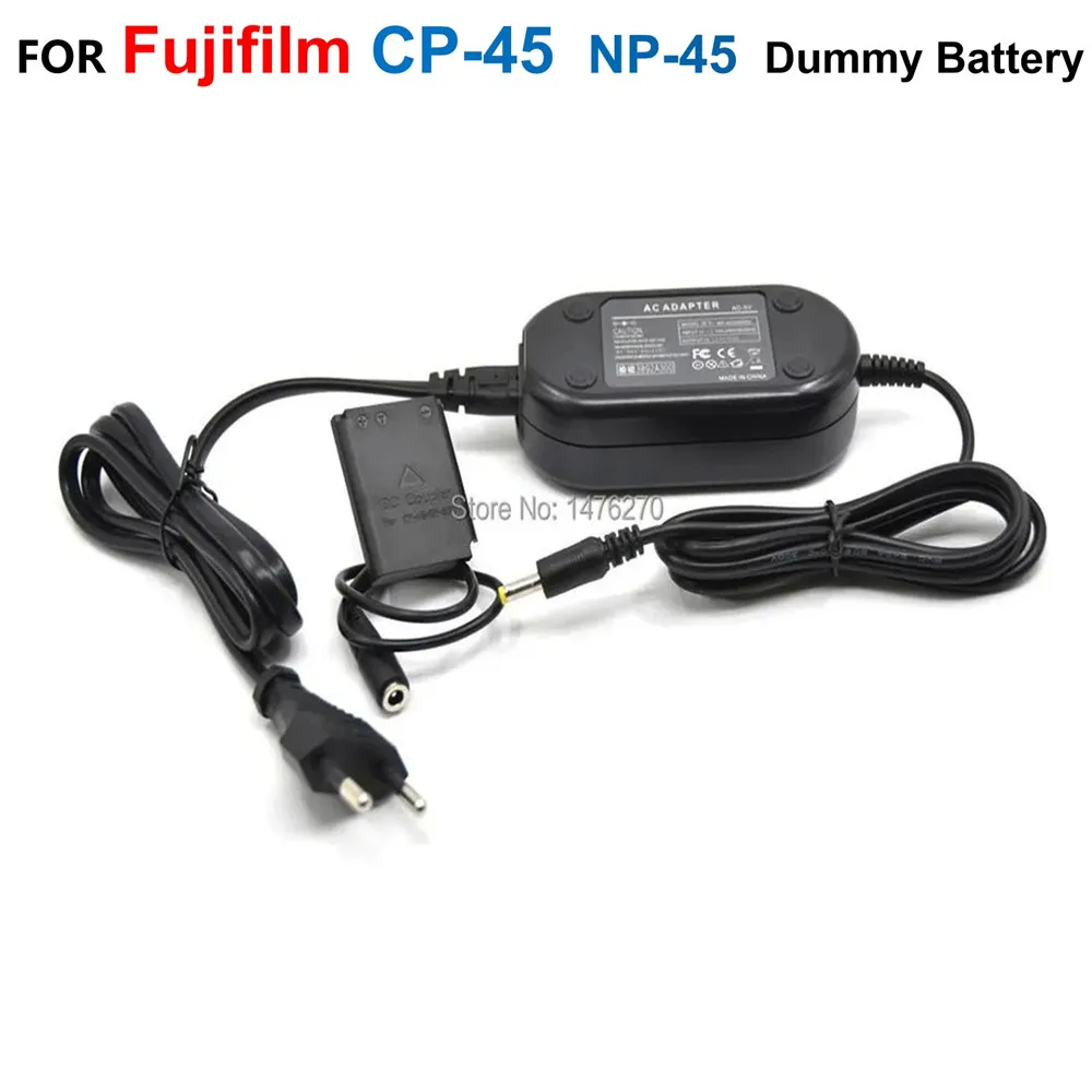 CP-45 Accoppiatore DC NP-45 FNP-45A Batteria finta + Caricatore adattatore di alimentazione AC-5V per Fuji FinePix S3Pro F75EXR Z200fd Z33WP J250 MX600 Z5