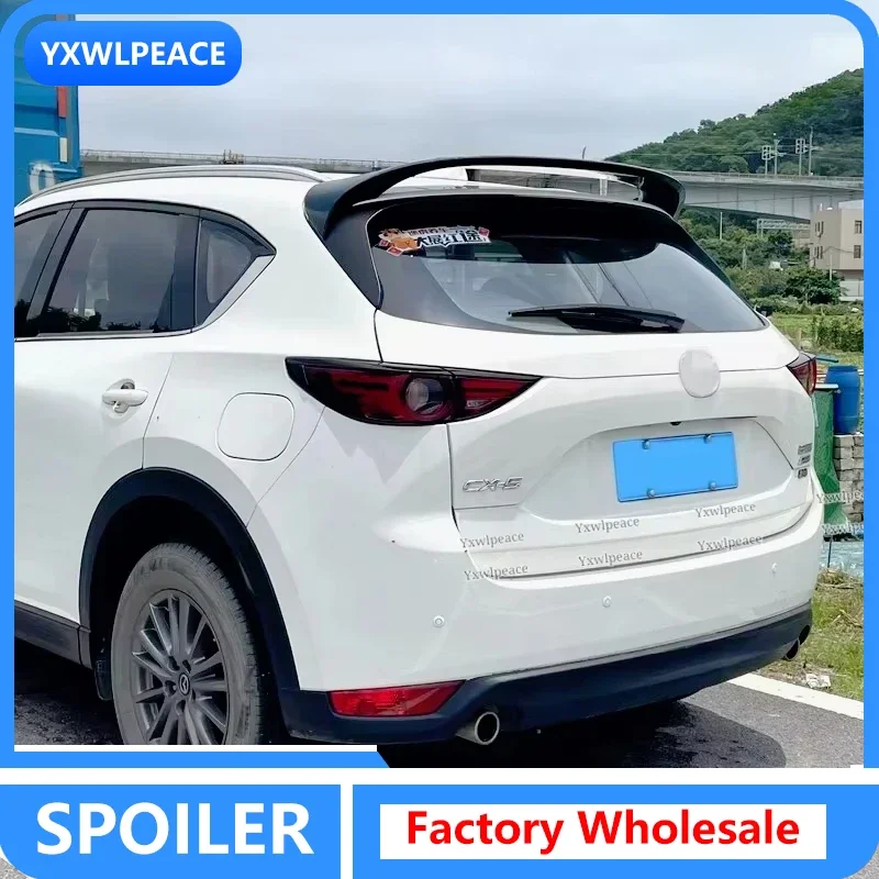 

For Mazda CX-5 CX5 2017 2018 2019 Spoiler High Quality ABS Plastic Material Unpainted Color Rear Roof Spoiler Trunk Wings