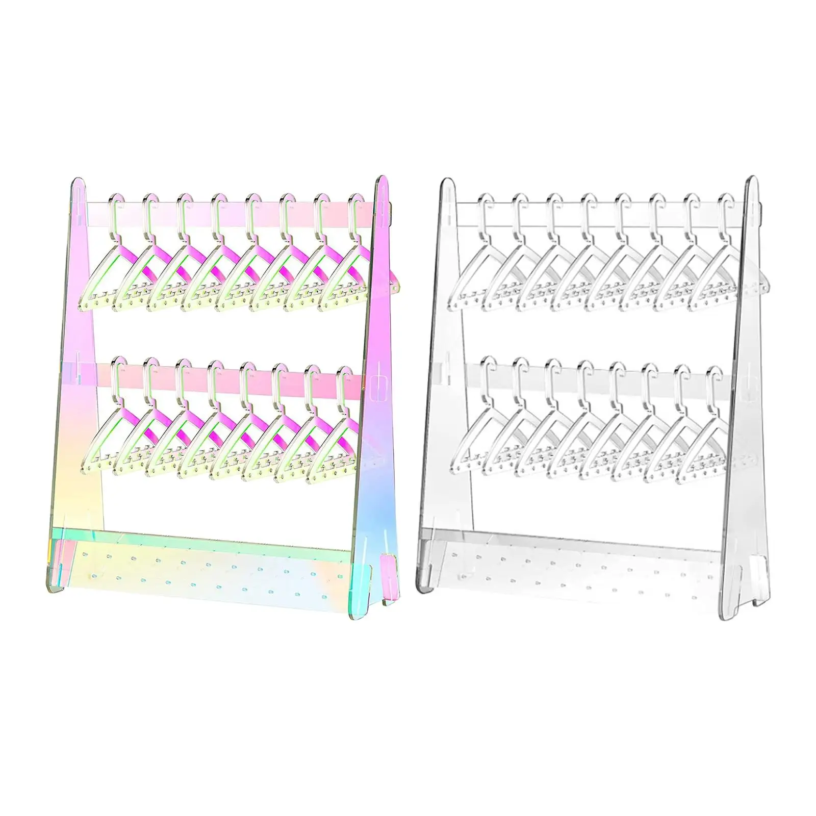 Acrylic Earring Display Stand Mini Coat Hanger Rack Earrings