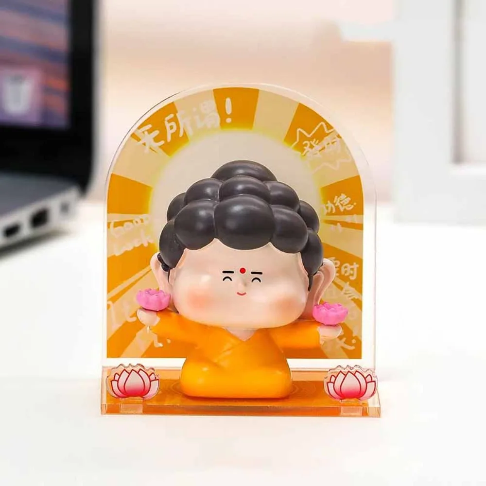 Avalokitesvara Tathagata Statue Model Doll Figure Tathagata Buddha Ornaments Cartoon Cute Desktop Buddha Ornaments Kids Toy