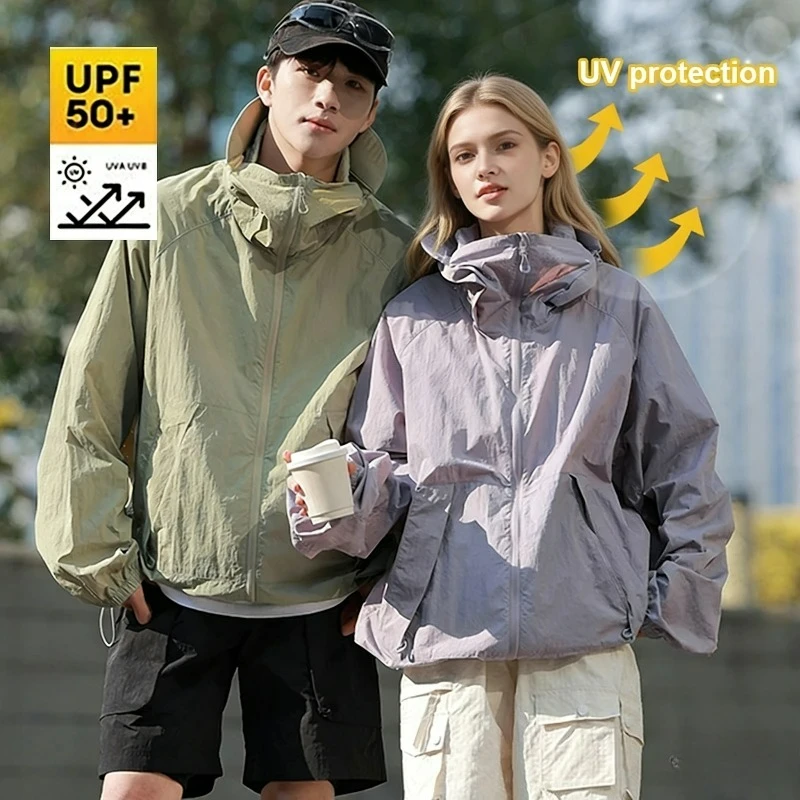 

Летние походные куртки 2026 для активного отдыха с защитой от ультрафиолета UPF50+, парные куртки с капюшоном для путешествий, походов и рыбалки