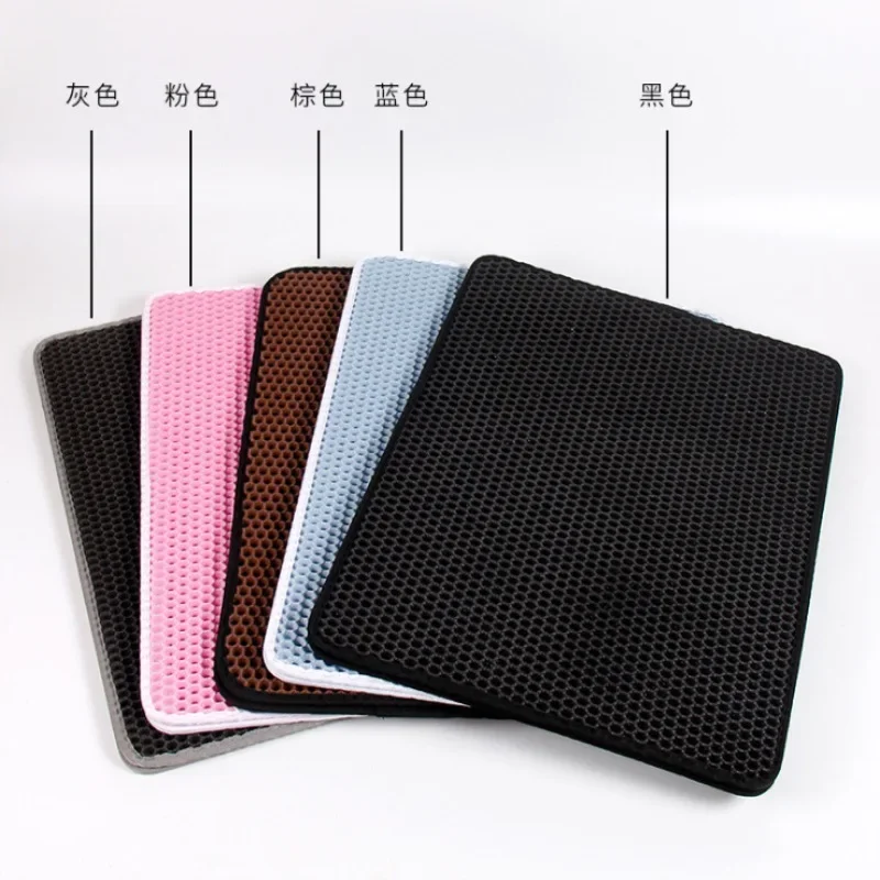 Cat Litter Mat with Gift Double Layer Waterproof Pet Litter Box Mat Non-slip Sand Cat Pad Washable Bed Mat Clean Pad Products