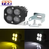 3 inch Dual Color 200W LED Spotlight 30000LM 12V 24V Truck Motorcycle Work Light Fog lamp Headlight Car Motorbike Accessory