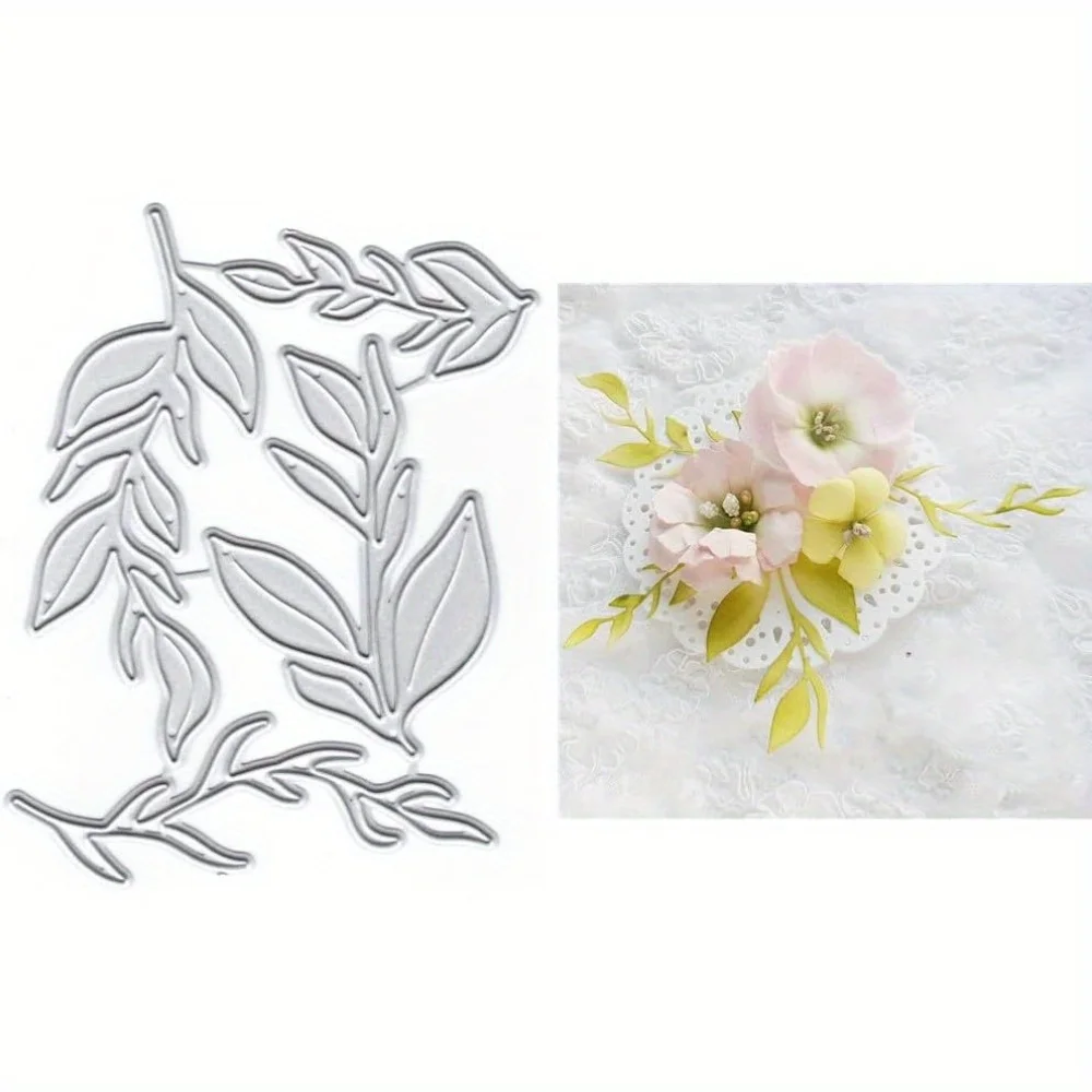 Four Leaves Metal Cutting Dies For Card Making, Paper Embossing Die Cuts Kit Templates Supplies, Photo Frame Album DIY Scrapbook