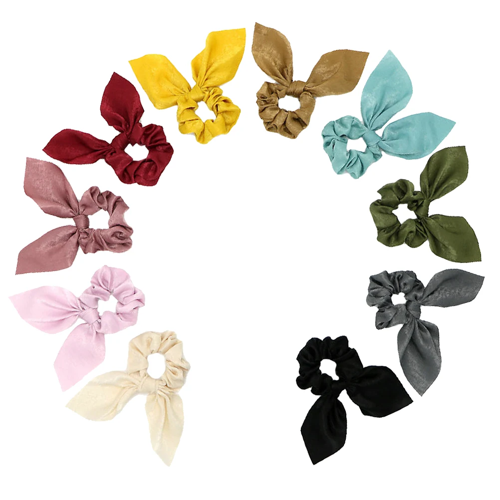 

10 Pcs Bowknot Hair Ties Elastic Fashion Rope Hairbands Stretch Headband Stylish Ponytail Holders For Girls Daily Wear