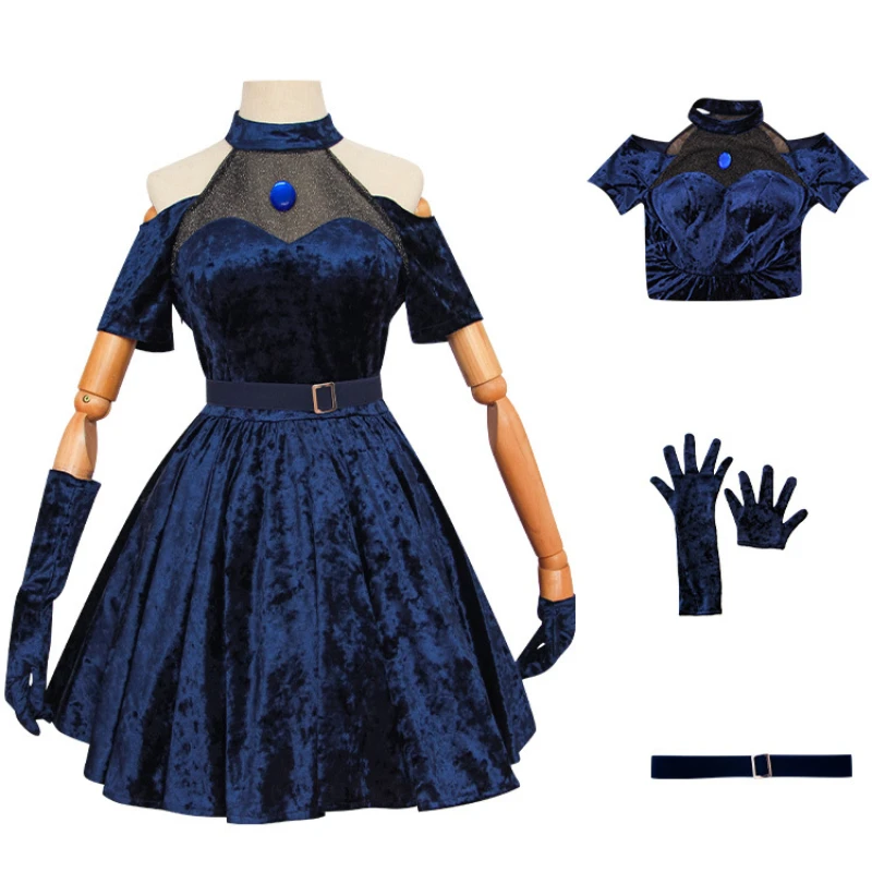

Alien Stage Mizi Cosplay Costume My Clematis Sing Performance Velvet Dress Set Cosplay Clothing Sexy Outfit Halloween Roleplay