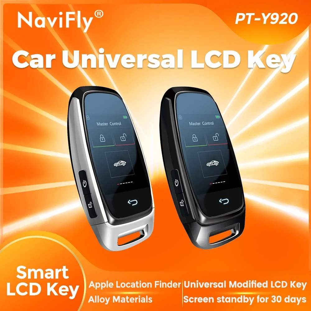 

Универсальный автомобильный ключ с ЖК-экраном Navifly для BMW Benz Audi VW Ford Toyota Land Rover Cadillac KIA, удобный локатор без ключа