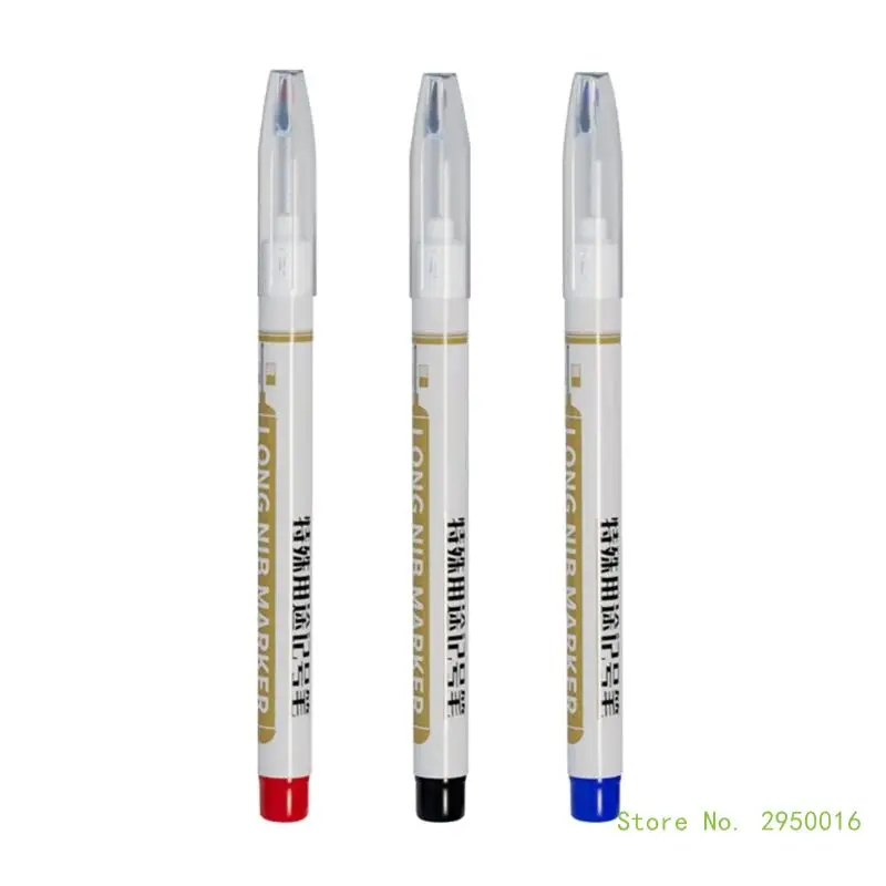 3/4/6Pcs Long Nose Marker 20mm Deep Reach Marker Long Tip Marker Pen Water Resistant Deep Hole Marker Carpenter Marker