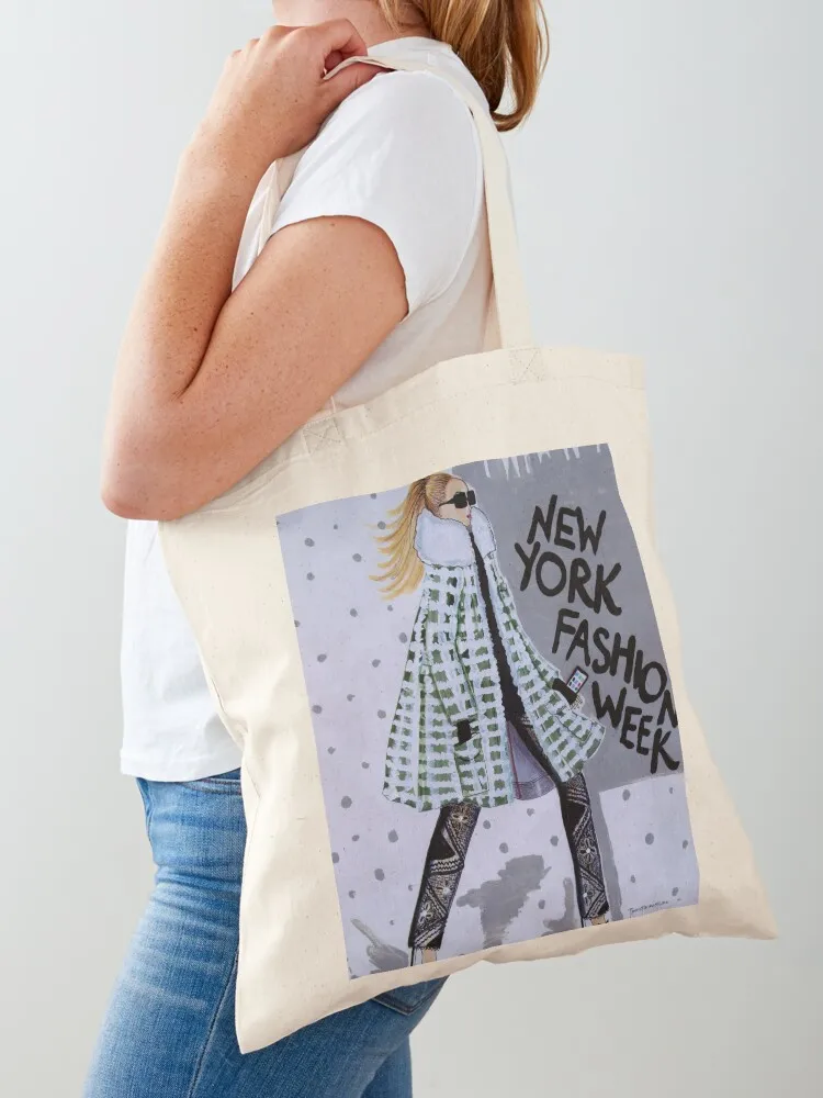 

New York Fashion Week Tote Bag custom fabric bag shopper bag women canvas canvas shopping canvas tote