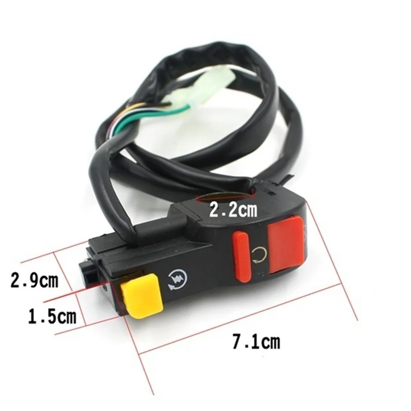1 Pcs Moto Electric Start Stop on Off Button Kill Handlebar Switch for Motorcycle Dirt Atv Quad Bike Fit 7/8\