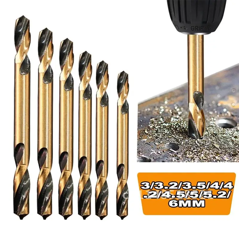 Auger Bit Drill Bit Double-headed Double-edged Metal Stainless Steel With Cobalt Ultrahard Iron Drill Steel Plate Iron 3.0-6.0mm