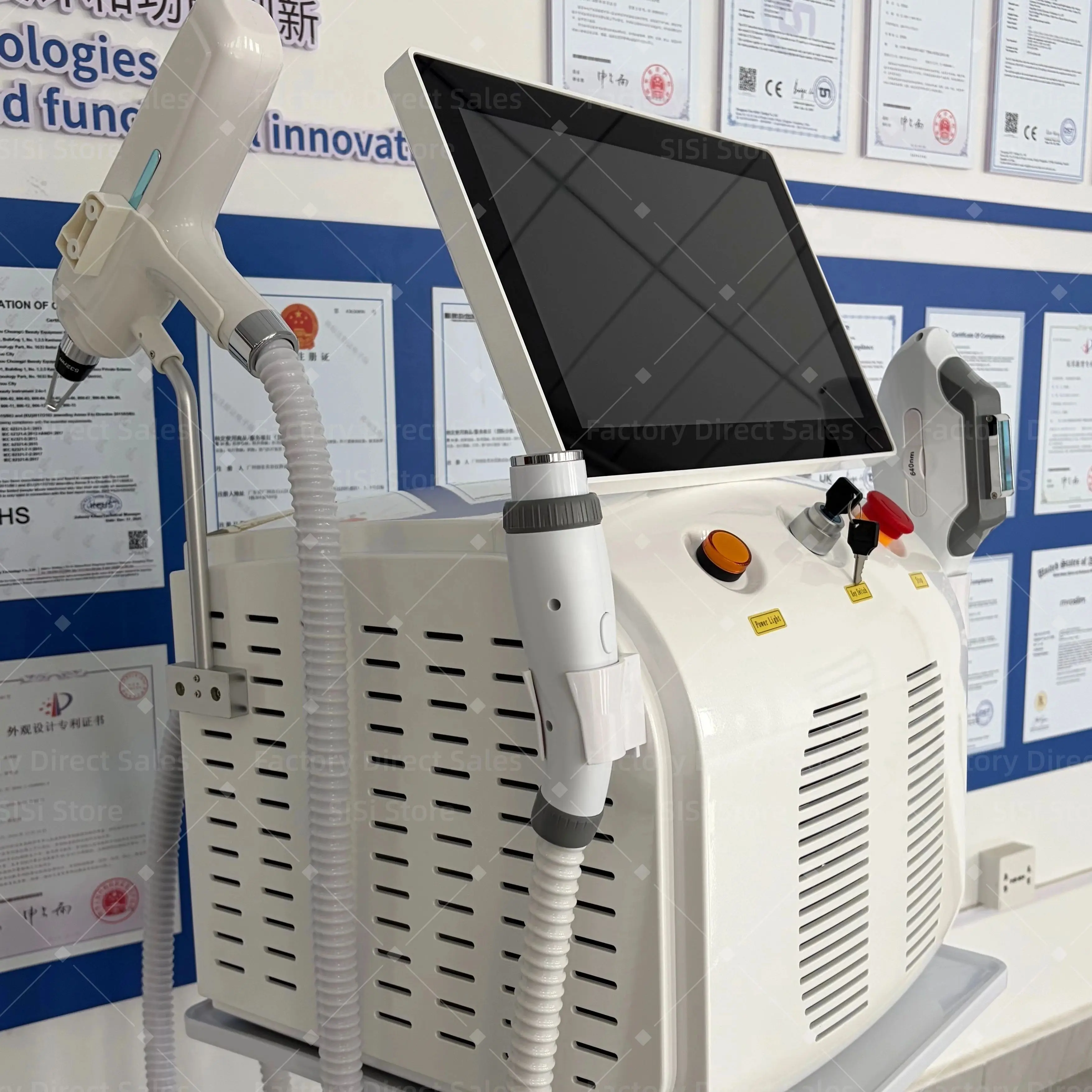Appareil 4-en-1 5000W pour Épilation Laser Diode 808, IPL Picoseconde, RF, Raffermissement Cutané, Détatouage Alexandrite, Rajeunissement Photon et Traitement des Sourcils