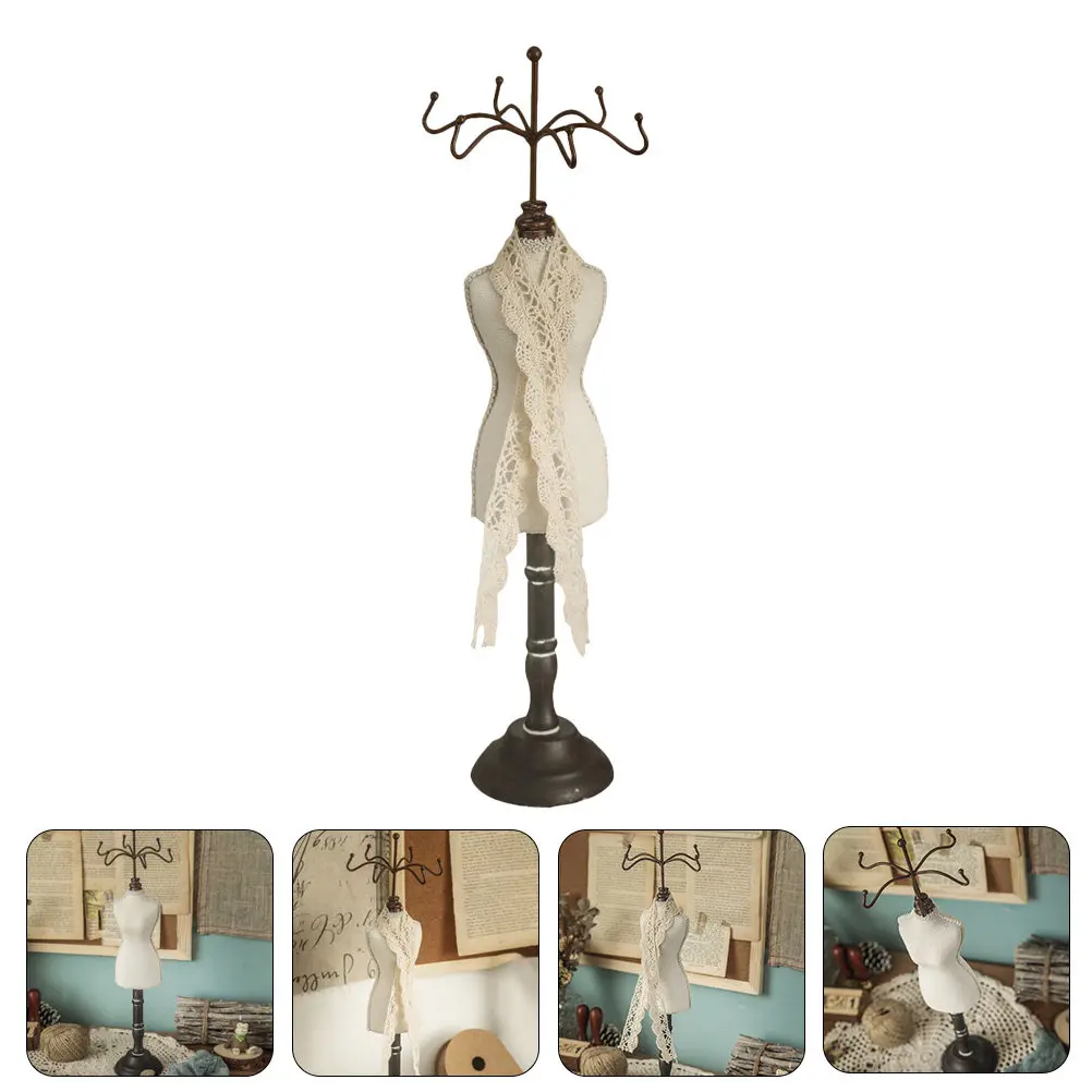 

Creative Jewelry Stand Retro Style Necklace Rack Desktop Jewelry Organizer for Home Use Necklace Holder Mini Leg Lamp