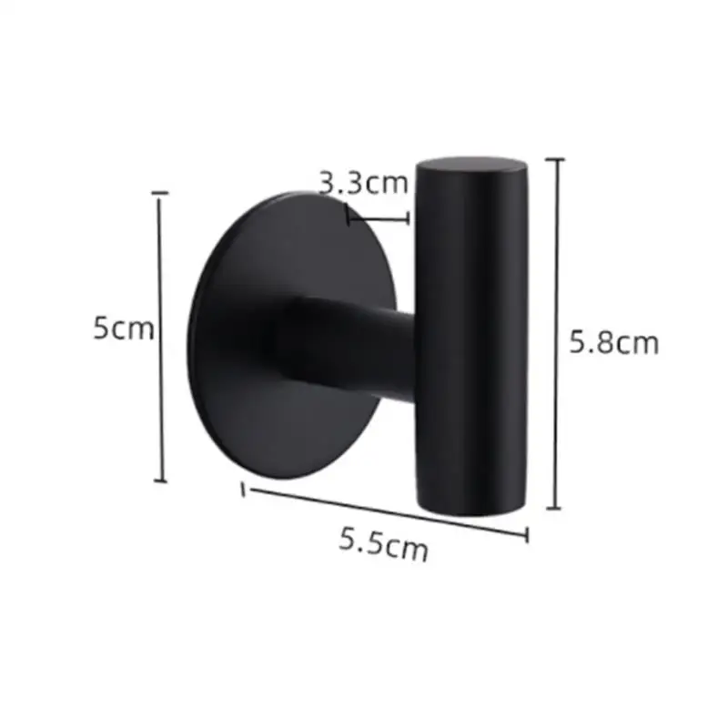 Aluminum alloy adhesive wall hooks — rustproof towel, robe & coat hangers for kitchen/bathroom 6