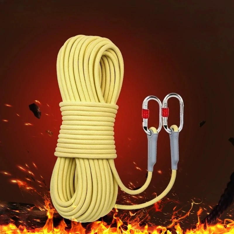 Low Stretch Static Fire Wear Resistant Rope Outdoor Camping High Temperature Working Accessory
