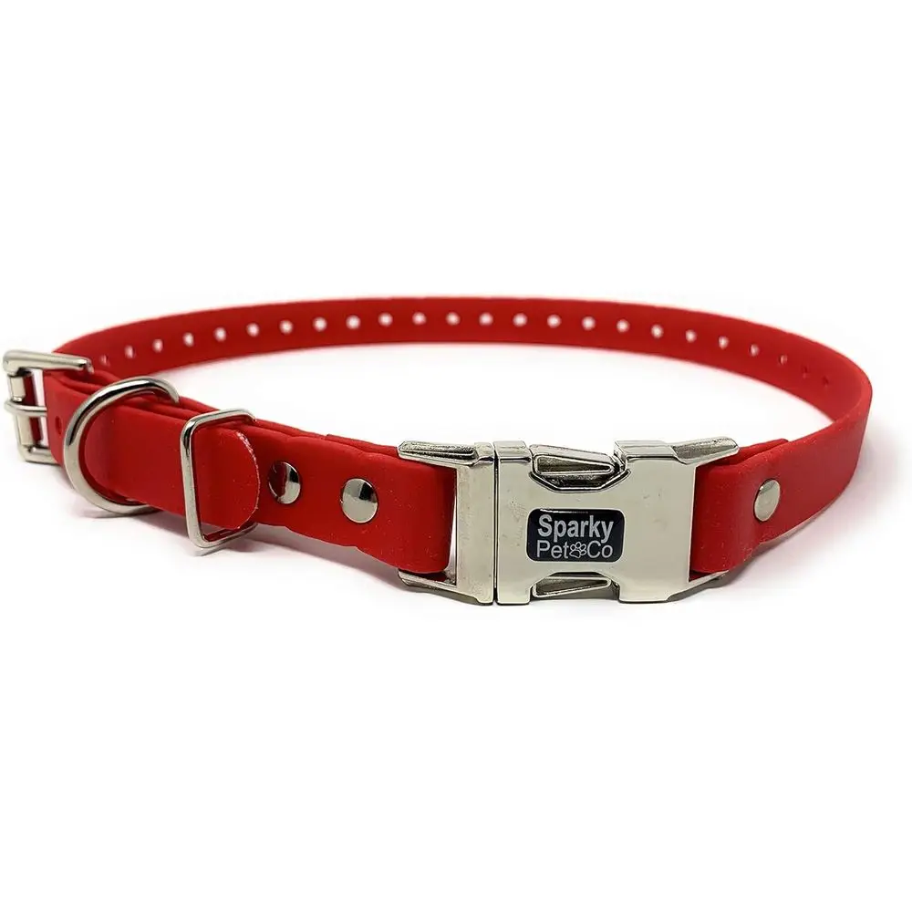 

ECollar Replacement Strap - Dog Collar - Waterproof Biothane - Adjustable - Double Buckle - Quick Snap Metal Clasp - 3/4 x 28 (R