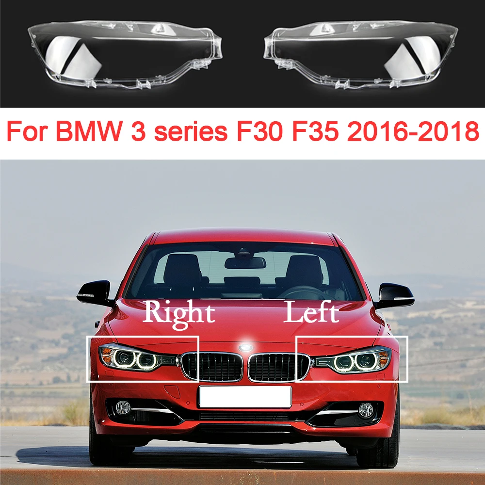 

Car Front Lens Cover Headlight Cover For BMW 3 Series F30/F35 2016 2017 2018 Transparent Left/Right Light Glass Car Accessoires