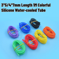 3x5mm/4x7mm Length 1M Colorful Water Cool Tube Silicone Heat Resistant Tube For RC Model Ship Electric Boat Gas Methanol Boat