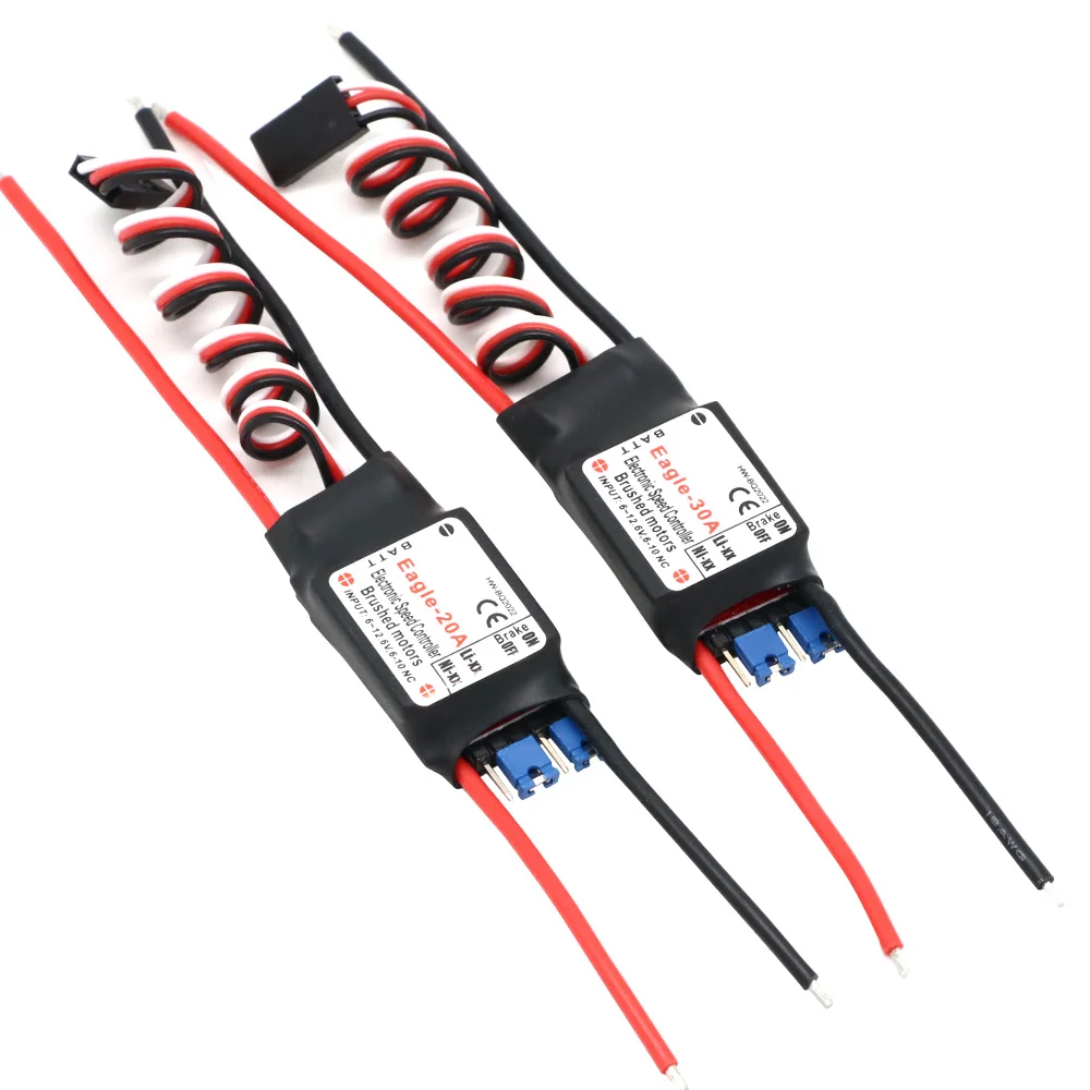 1/2/5PCS Hobbywing Eagle 20A/30A 2-3S 1A/5V BEC Brushed ESC Speed Controller For RC Airplane 370 380 390 280 270 Model Toys