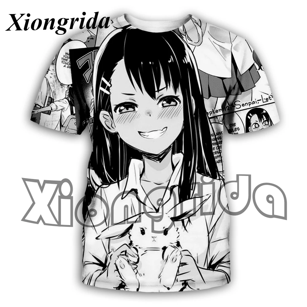 Nagatoro Hayase Kawaii Loli T Shirt Mens 3D Hentai Sexy Anime Crew Neck Tees Cosplay Otaku Tops Unisex Summer XXS-6XL