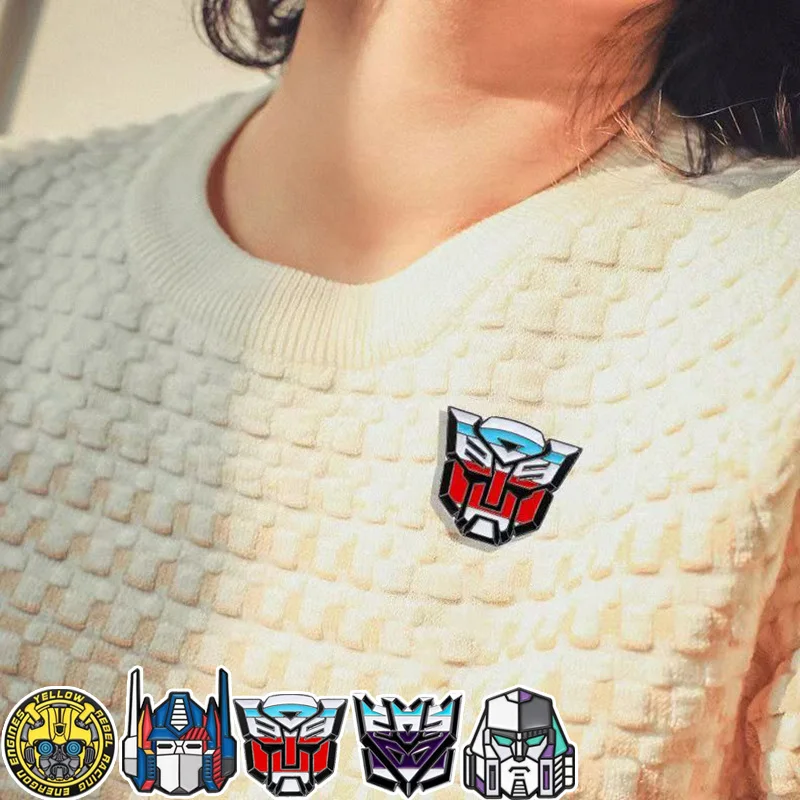 【セール中】ハスブロトランスフォーマークリエイティブブローチセット漫画アニメーションキャラクターエナメルピン金属ブローチラペルバッジ面白いジュエリーギフト