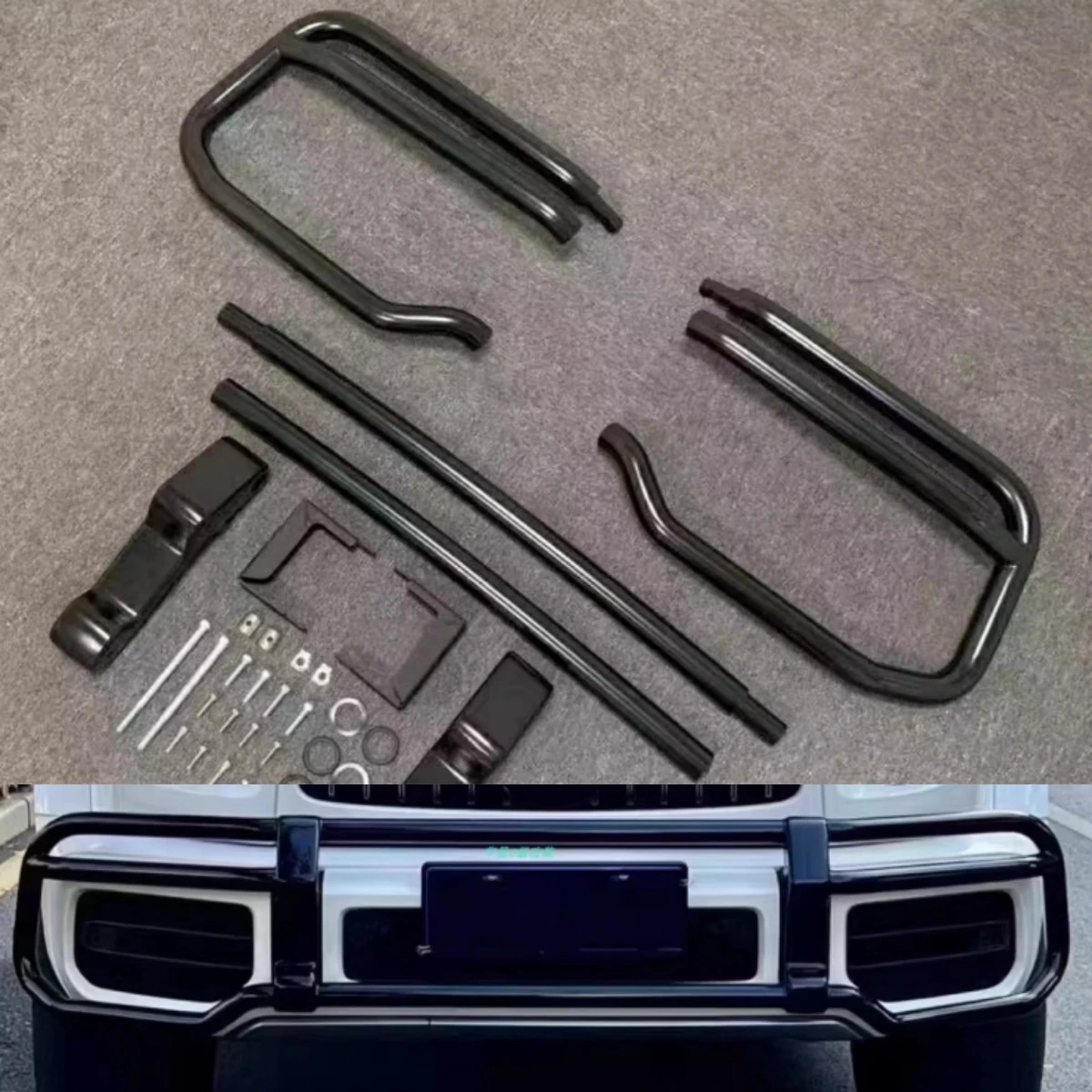 

Защита переднего бампера автомобиля для Mercedes Benz G-Class W464 G63 G500 G350 19-24, модифицированный внедорожный бампер, ударный бампер