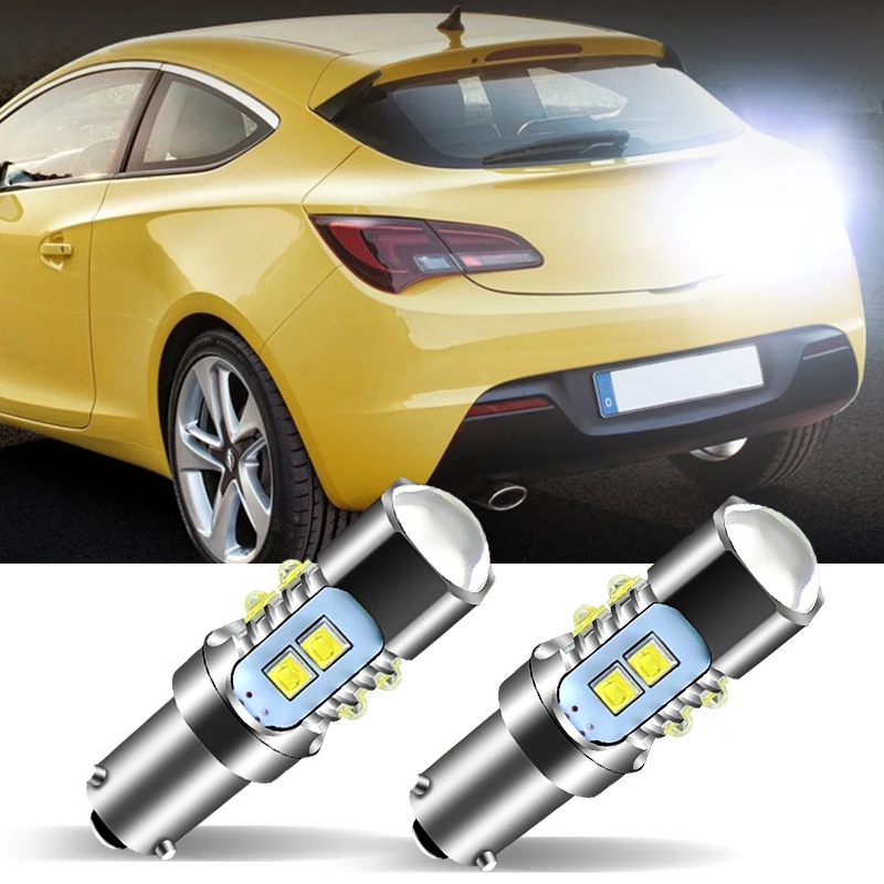 2pcs LED Reverse Light Blub Backup Lamp H21W BAY9S 64136 Canbus No Error For Opel Astra J 2009 2010 2011 2012 2013 2014 2015