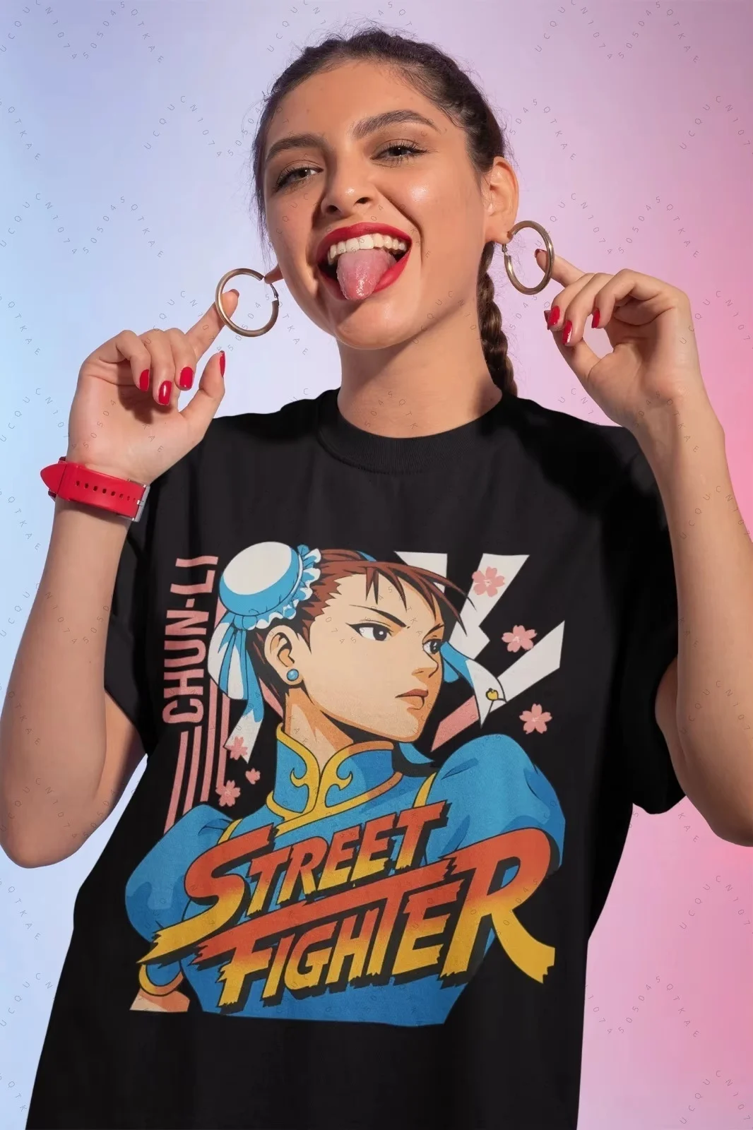 Camiseta Sfii Chunli Zangief Street Fighter Vs King Of Fighters Snk Anime, regalo para hombres y mujeres, camisetas holgadas de algodón a la moda