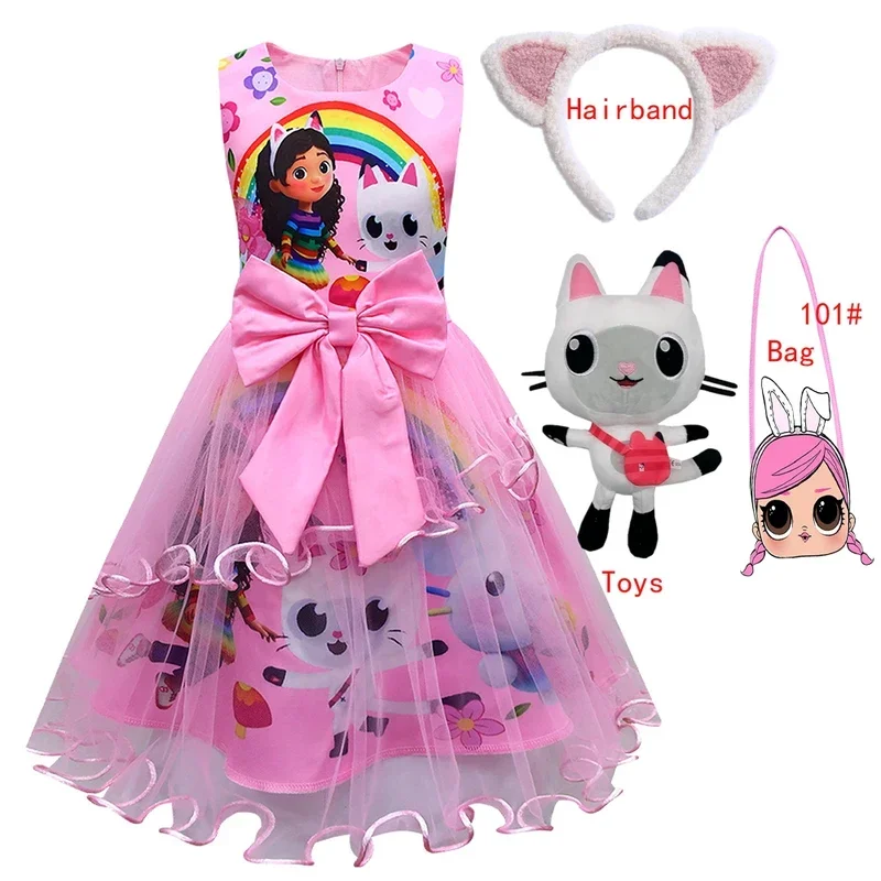 

Hot gabbys costume G-gabbys-Dollhouse clothing Mercat dress animals smiling cat car cat hug Gaby girl dress kids birthday gifts