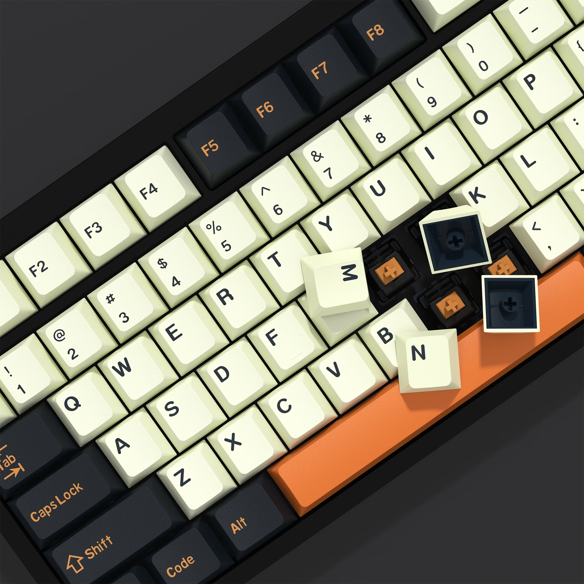 KBDiy الكرز الشخصي PBT Keycap مزدوج النار GMK الكربون كيكابس للوحة المفاتيح الميكانيكية الألعاب ISO 176 مفاتيح لمفاتيح MX 7U