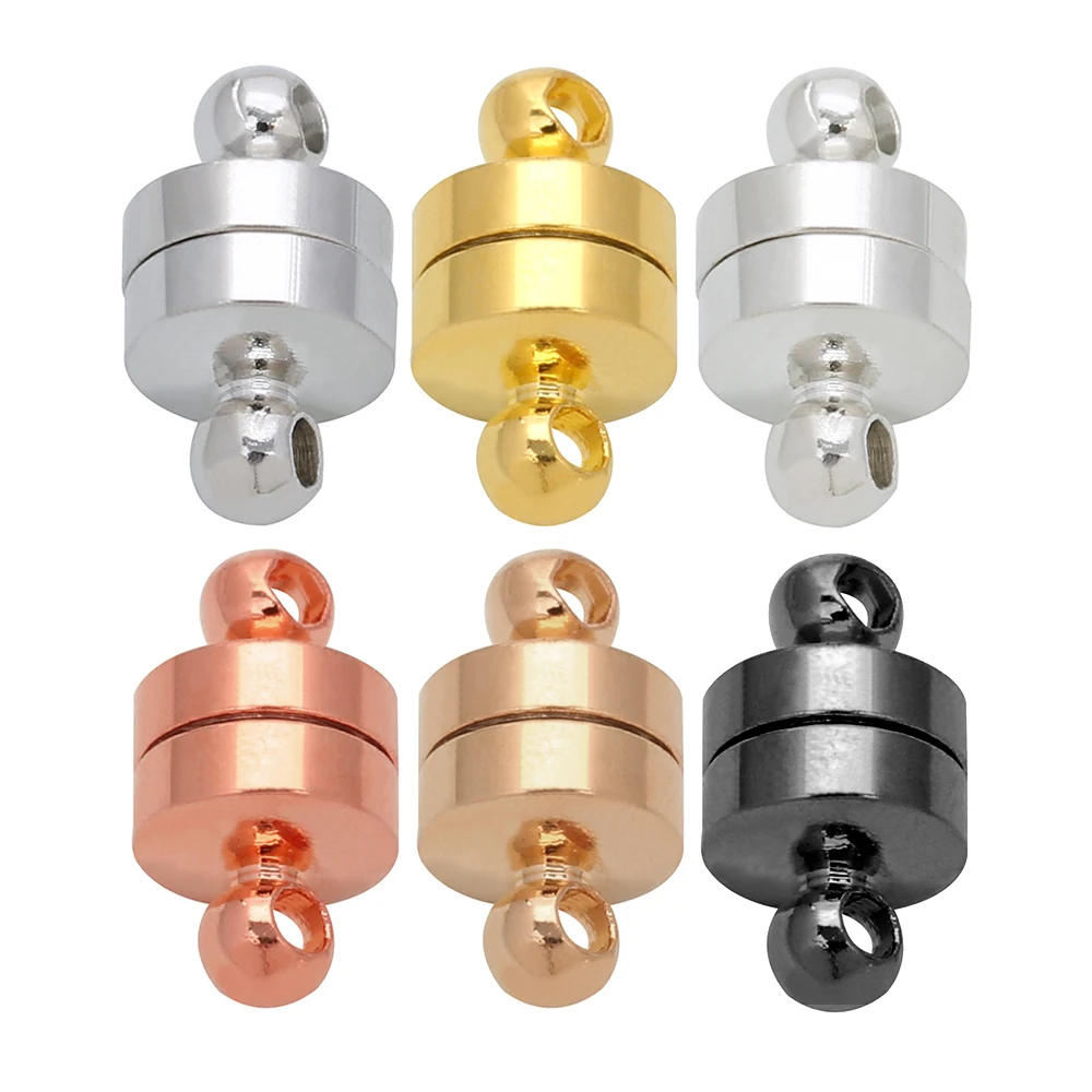 

10pcs/lot Round Magnetic Clasps For Jewelry Making Magnet End Clasp Connectors DIY Bracelets Necklace Accessories