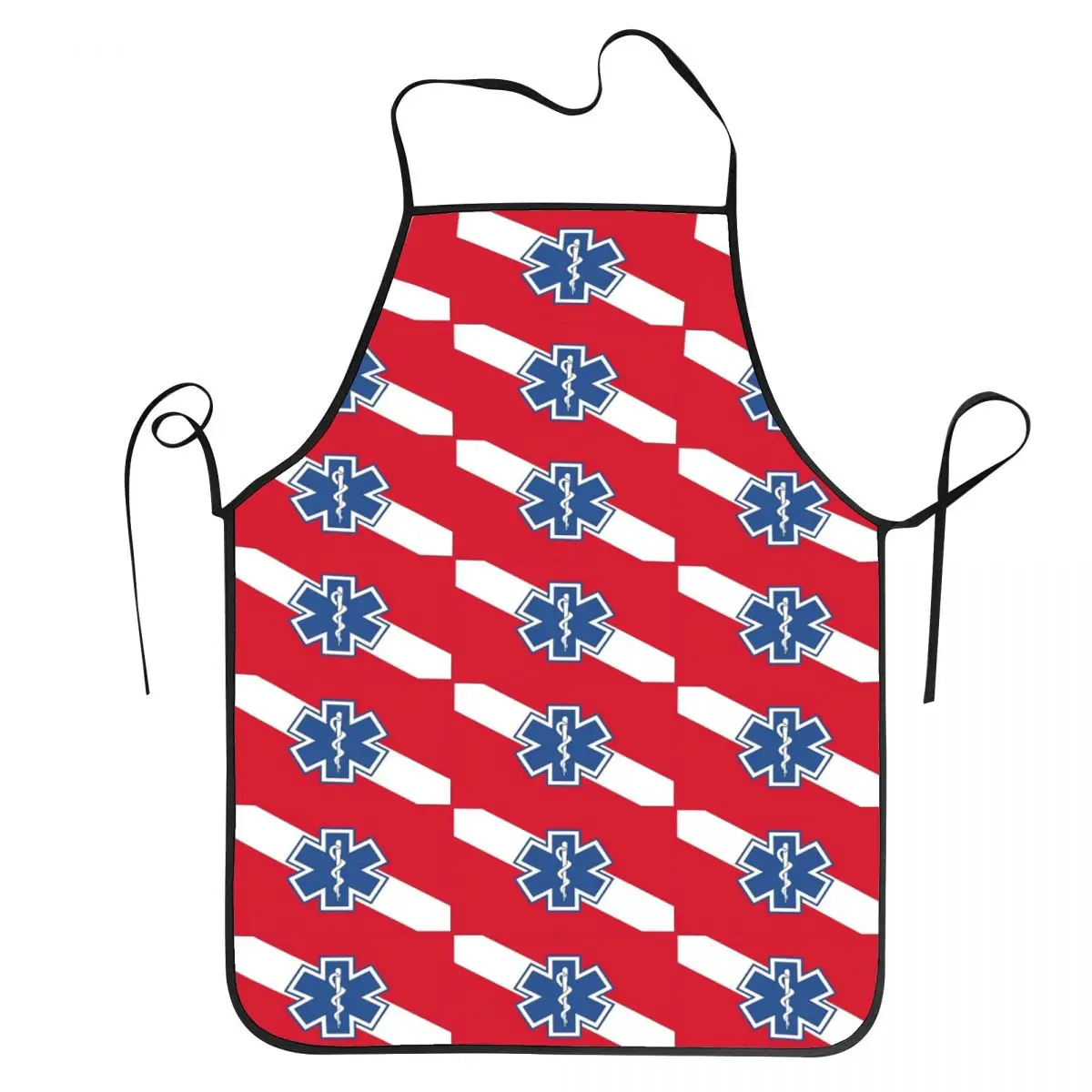 Emt Star Of Life Emergency Medical Apron Chef Baking Tablier Sleeveless Bib Kitchen Cleaning Pinafore for Women Men Painting
