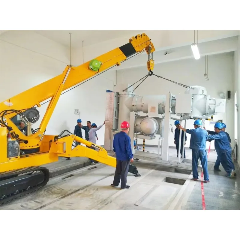 Electric Diesel Hybrid 3 Ton Spider Crane For Clean Indoor Lifting Jobs And Narrow Access Building Materials Handling