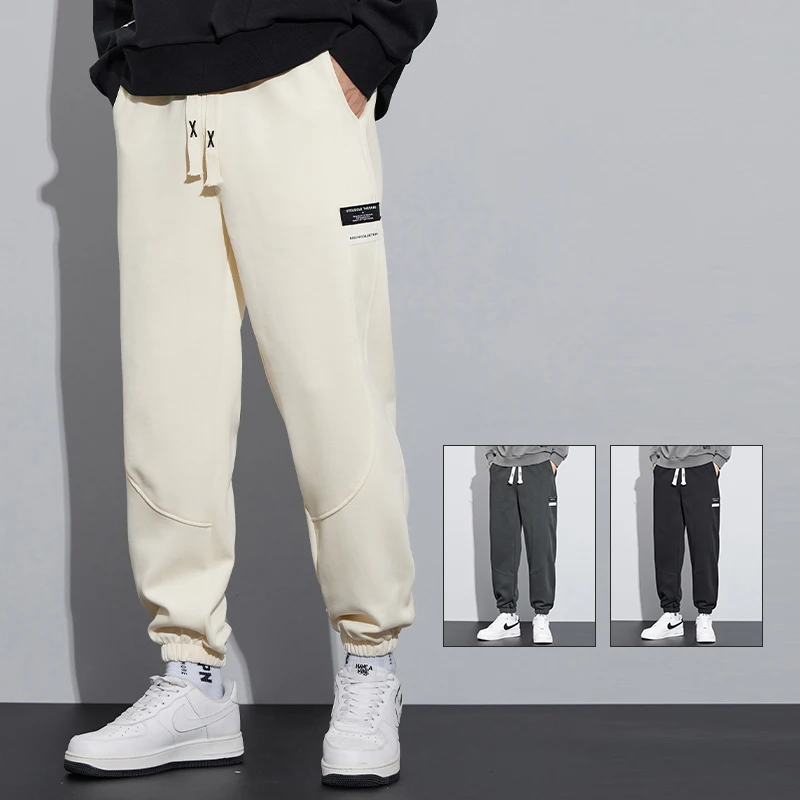 

Men's Loose Monogram Element Icon Cropped Pants Outdoor Sports Windproof Sweatpants Winter Men's Skin-friendly Stretch Slacks