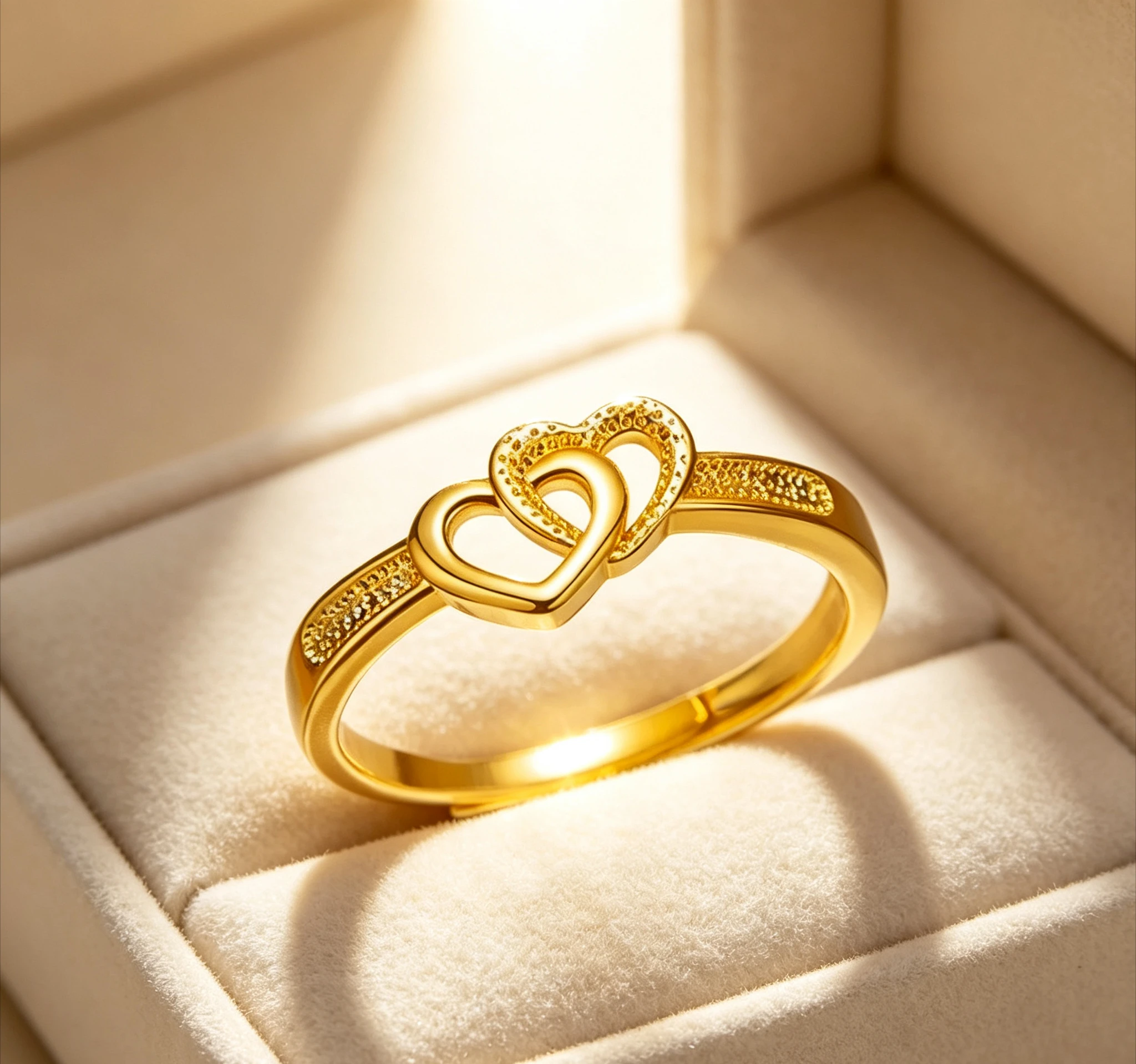Women's Ring 9999 24K Real Gold  Japanese and Korean Fashion Adjustable Women's Love Ring Wedding Ring Giving gifts for friends