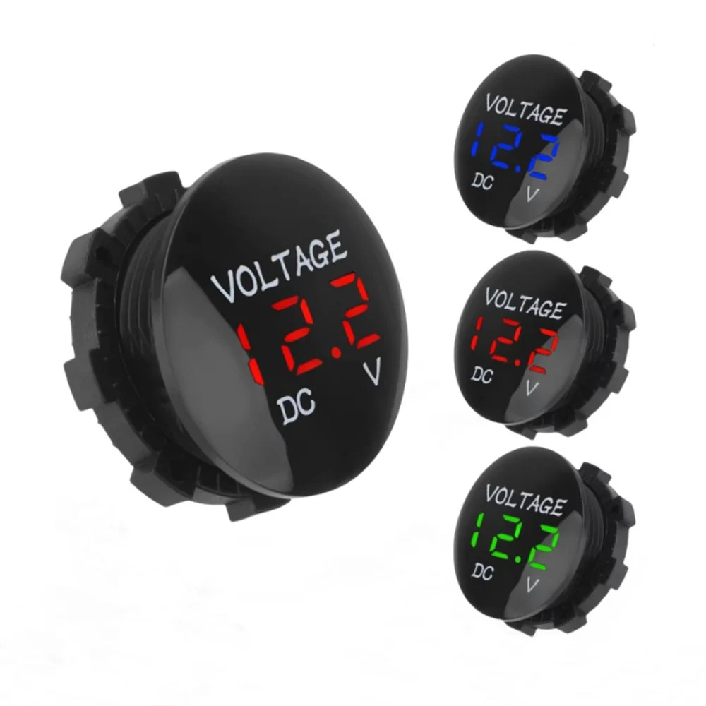 LED Digital Voltage Meter Car Motorcycle Voltmeter Voltage Tester Connector for Car Auto Motorcycle DC12V 24V Waterproof