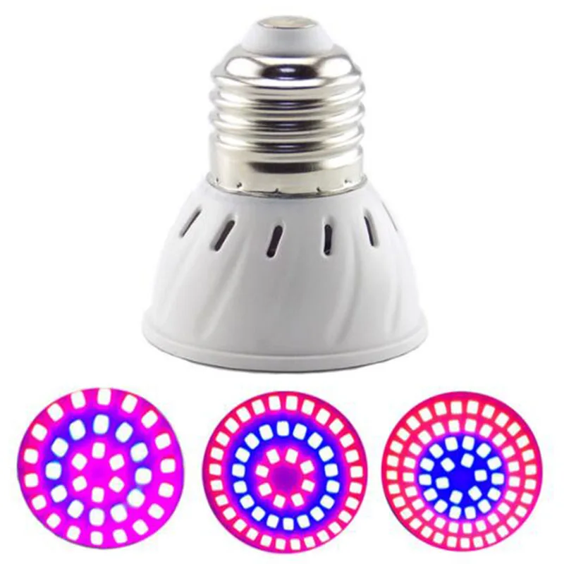 Bombilla LED E27 para crecimiento de plantas, lámpara de cultivo para invernadero de interior, 1W, 2W, 3W, 4W, 5W, v27