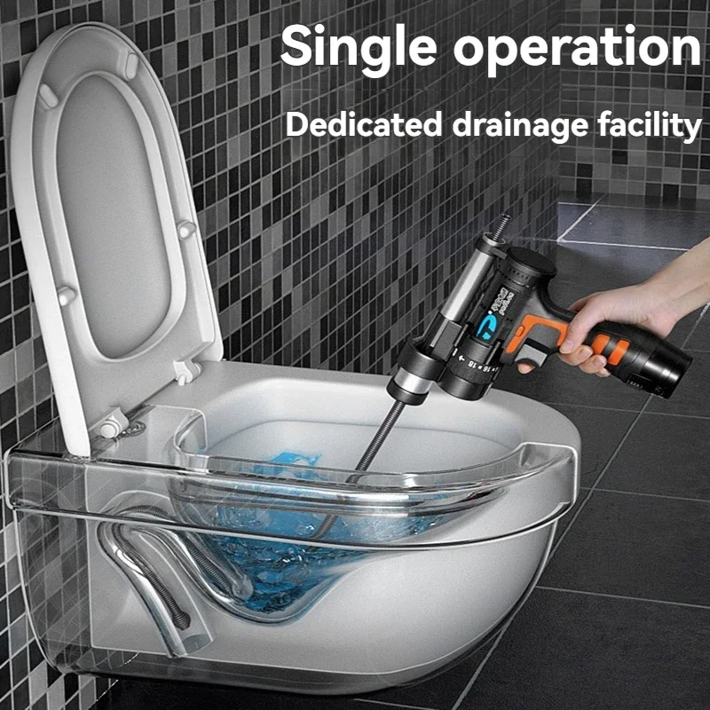 

Новый небольшой артефакт для слива канализации, домашней кухни, инструмент для разблокировки засоренного слива в пол унитаза, электрический разблокировщик туалетной трубы