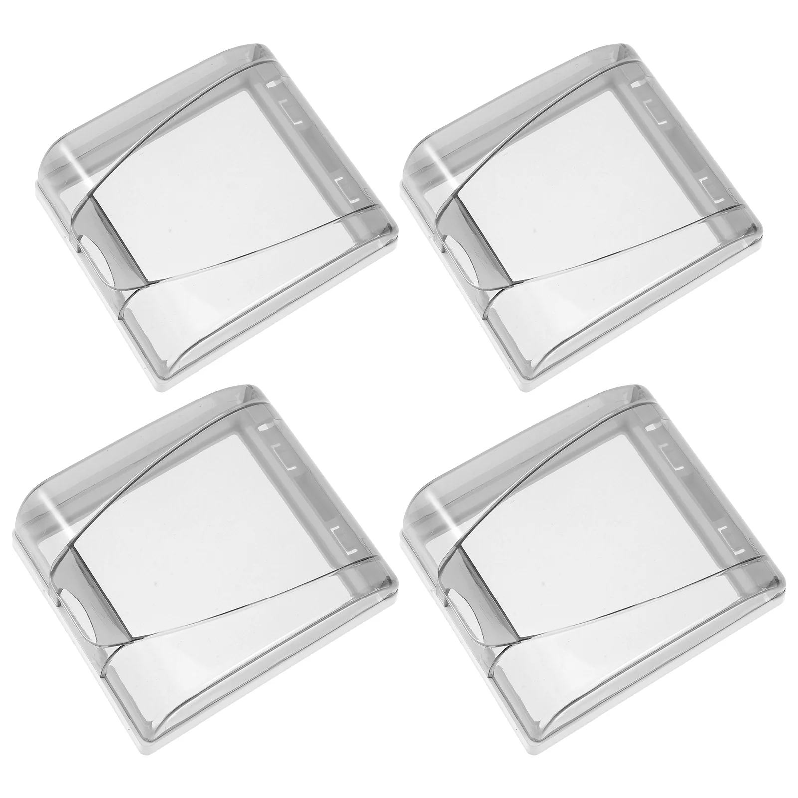 

4 Pcs Waterproof Socket Protective Cover Adhesive Outlet Switch Guard Bathroom Plug Covers Transparent Knob 86 Type Electrical