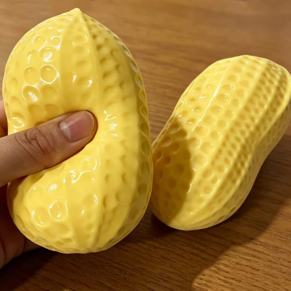 Simulation Peanut Squishy Small Desktop Ornament PU Slow Rebound Squeeze Toy Realistic Peanut Model Fidget Toy Stress Relief