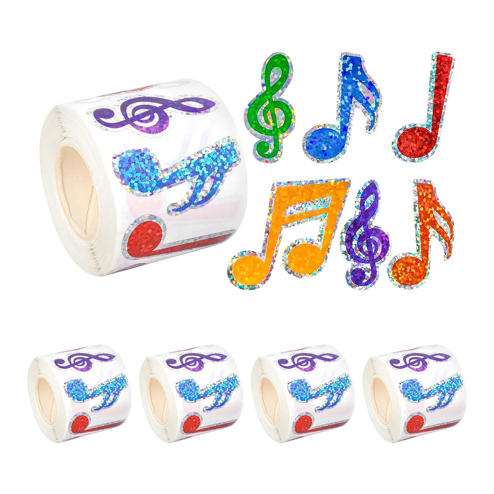 500-adesivos-musicais-multiformato-coloridos-em-rolo-impermeaveis-notas-musicais-vibrantes-para-instrumentos-scrapbooking-e-ensino