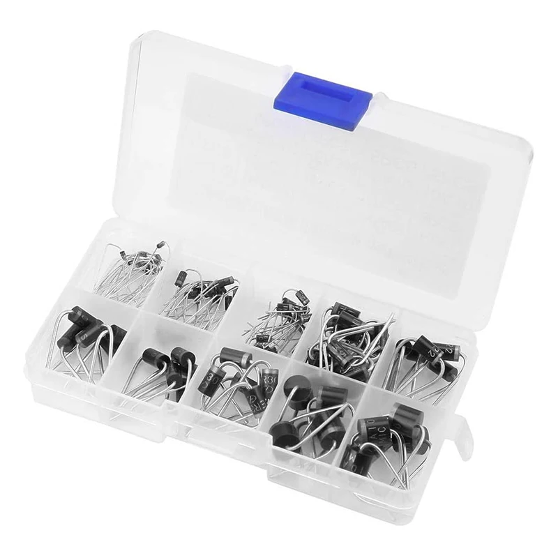 

Rectifier Diode 90Pcs 10 Values 1N4148-10A10 Rectifier Diode Assortment Electronic Kit with Storage Box